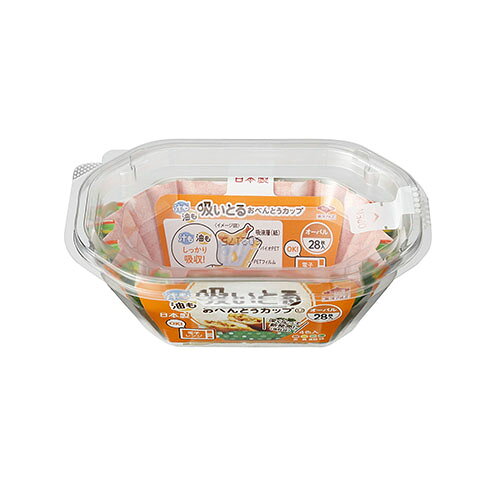 東洋アルミ　汁も油も吸いとるおべんとうカップ　オーバル　4色　28枚入