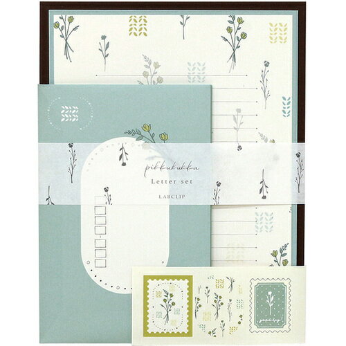 ラボクリップ（LABCLIP）　ピッククッカ　レターセット　グリーン