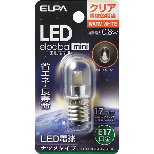 26 mm Cfl - エルパ（ELPA）　LEDナツメ　LDT1CL−G−E17−G116