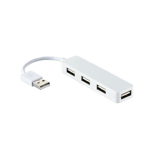 エレコム（ELECOM）　USB2.0ハブ（コンパクトタイプ）　4ポート　U2H-SN4NBWH　ホワイト│オフィス用品　その他　OA用品