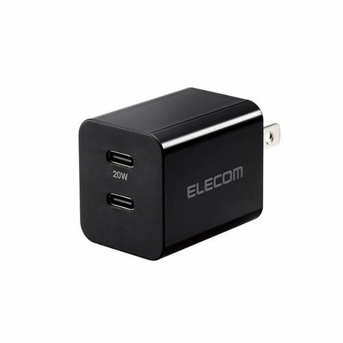 エレコム（ELECOM） USB PowerDelivery 20W AC充電器（C×2） MPA-ACCP35BK ブラック