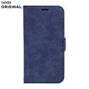 【iPhone12 mini】 ハンズオリジナル スタンド機能付きiPhoneケース マットブルー│スマホケース・携帯カバー iPhoneケース
