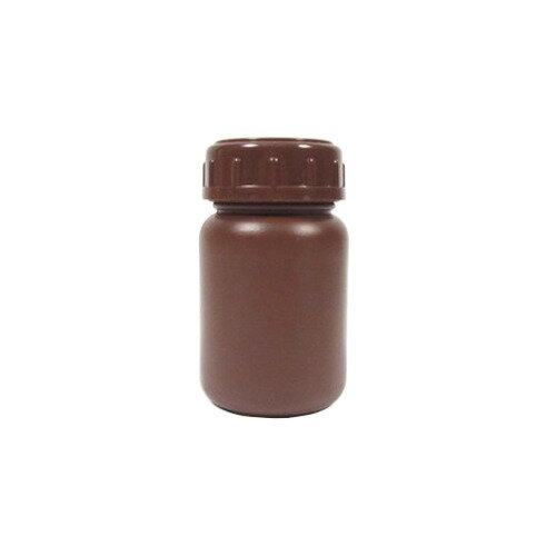 ポリ広口瓶 茶 100mL