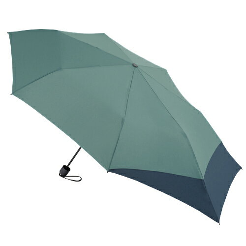 hands＋　バックパックを守れる折傘　59cm　グリーン×ネイビー│傘・レインウェア・雨具　折りたたみ傘
