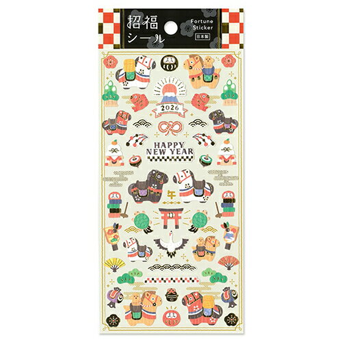 【年賀用品】　マインドウェイブ　招福シール　82491　うま5