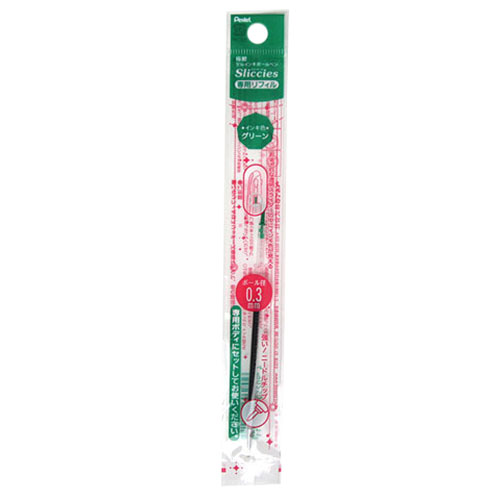 ぺんてる（Pentel）　スリッチーズリフィル　0.3mm　XBGRN3D　グリーン