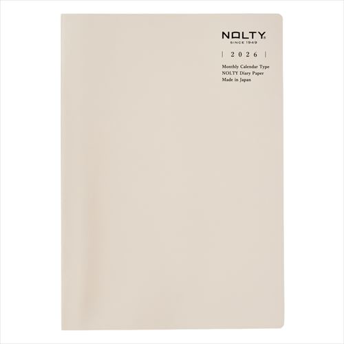 【2026年3月始まり】　ノルティ（NOLTY）　ティオ　A5　マンスリーブロック　9303　グレー　日曜始まり 2