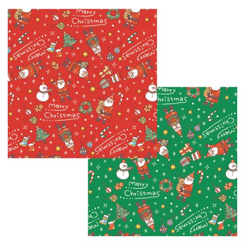 【クリスマス】 包む 包装紙 ほっこりサンタ CH044 2枚入