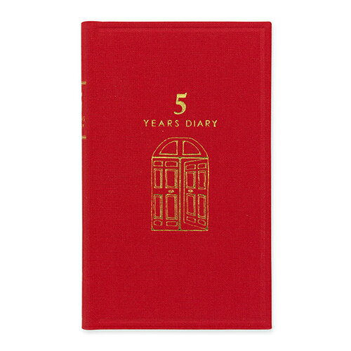 詳細説明【特長】・5年連用日記です。・月ごとにインデックスが変わるデザイン。商品仕様（スペック）本体サイズ（約）：幅120×奥30×高192mmページ数：366ページ、付録3ページ素材：［表紙］布クロス貼り、金箔押し月ごとにインデックスが変わる5年連用日記
