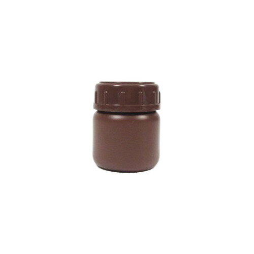ポリ広口瓶　茶　50mL