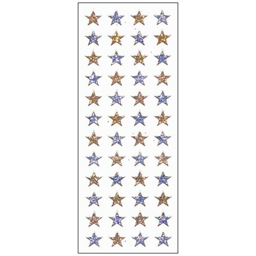 オクヤマ　グリッターシール　GH411　金銀スター4列