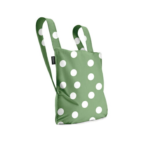 詳細説明【特長】・BAG＆BACKPACKは、トートバッグにもリュックサックにもなるカラフルでファッショナブルなポータブルバッグです。・小さく収納することができるので、行きは手ぶらで買い物に出かけ、少しの荷物ならトートバッグに、荷物が多かったり重かったりする場合はリュックサックにするなど、状況に合わせた使い分けが可能です。・男女問わず使える、シンプルなデザインです。【製品仕様】・素材：コットン63%、ナイロン37%（リップストップ）（※）※　在庫がなくなり次第、ポリエステル100%（リップストップ）へ変更されます。商品仕様（スペック）カラー：Olive　Dots本体サイズ（約）：［収納時］縦13×横15.5cm　：［使用時］幅45×高65cm（持ち手含む）重量（約）：115gバッグ＆バックパックの2WAY