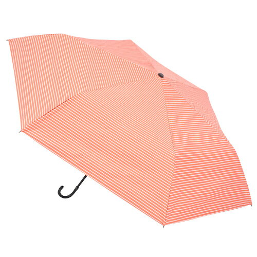 hands＋　軽量一級遮光日傘　53cm　ピンクボーダー│傘・レインウェア・雨具　折りたたみ傘