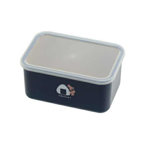 サブヒロモリ　きちじつ　木目フードコンテナ　230mL　ネイビー　おむすび