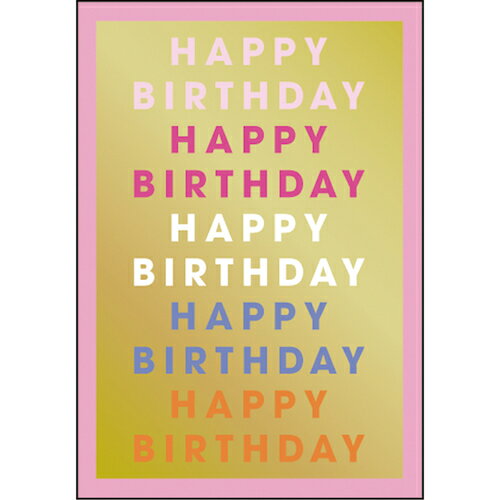 グリーティングライフ　メッセージカード グリーティングライフ　FunFunバースデーカード　YY−26　ピンク│カード・メッセージカード　バースデー・誕生日カード