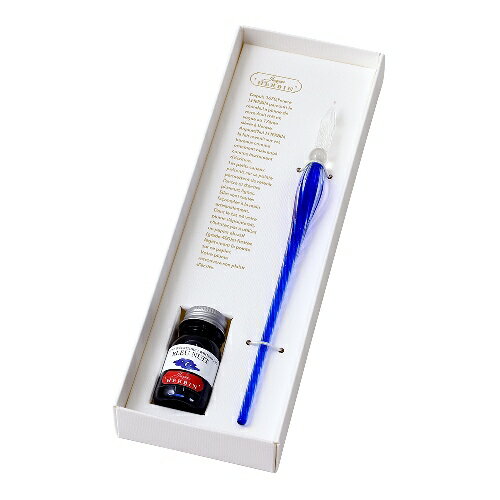 Herbin - エルバン（HERBIN）　ガラスペン　ボンボン＆ミニインクセット　hb21819set　ロイヤルブルー