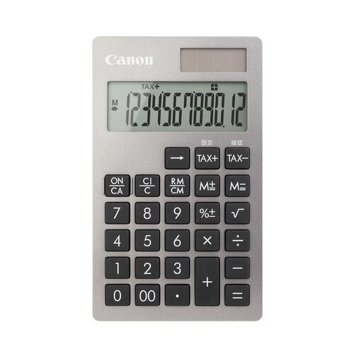【エントリーで全品ポイント5倍!9月4〜11日まで】キャノン(Canon) 手帳型電卓 12桁 シルバー