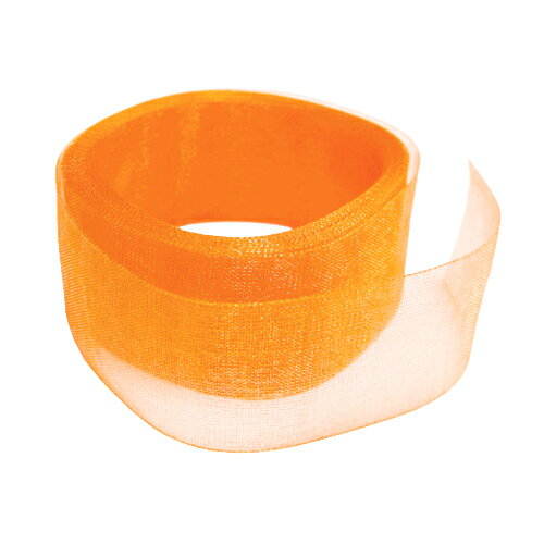 詳細説明【特長】・透け感のあるオーガンジーリボンは、ふわっとやさしい印象になるリボンです。・素材も薄く結びやすいので、何色か重ねて結んでも素敵です。・ラッピング等、アレンジ自由にお使いいただけます。&nbsp;商品仕様（スペック）カラー：オレンジ本体サイズ（約）：幅25mm×長3m巻素材：ナイロン原産国：日本ふわっと柔らかい印象のオーガンジーリボンです。