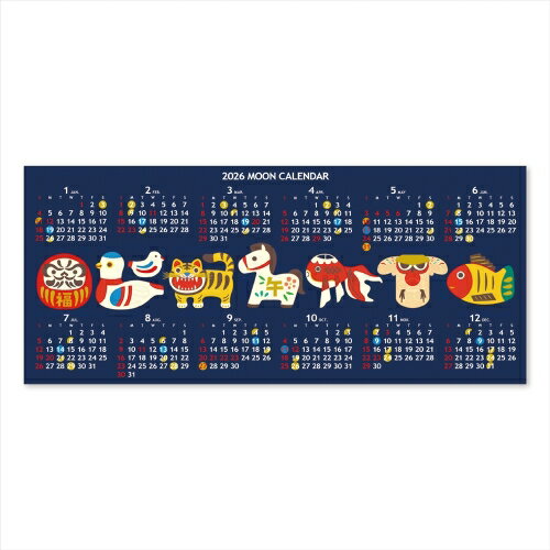 【2026年版・卓上】　フラッグス（FLAGS）　カレンダーカード　縁起物