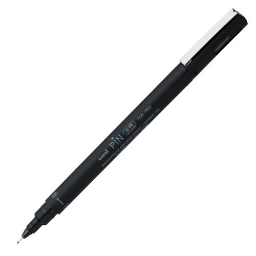 三菱鉛筆　水性サインペン　0.33mm　PIN−102　黒│製図用品　製図用ペン