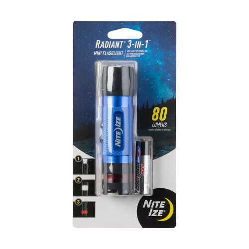 ナイトアイズ（NITE　IZE）　3in1　LEDミニフラッシュライト　ブルー