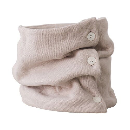 クムコ（cumuco）　首のおふとん　8重ガーゼネックウォーマー　ボタン付　はいいろ