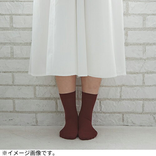 フー（f／u）　蒸れないショート丈ソックス　YB0007−23−41　ワインレッド