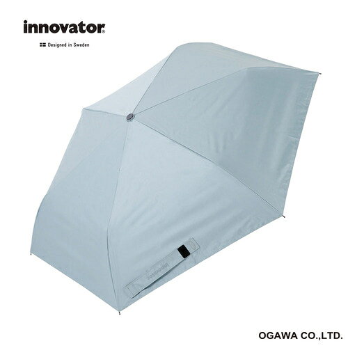 イノベーター（innovator）　晴雨兼用折りたたみ傘　自動開閉　55cm　ペールブルー