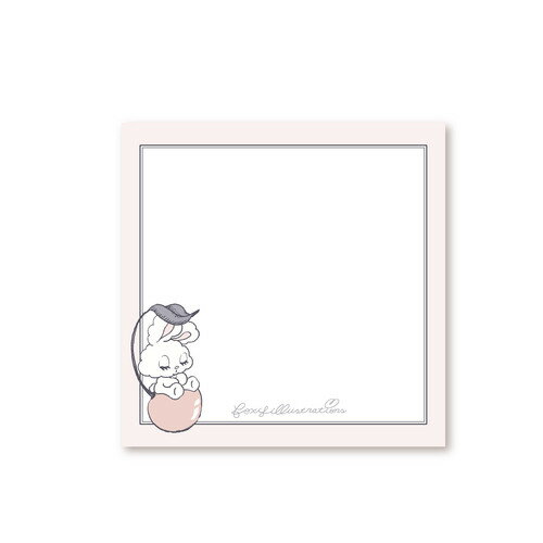 フロンティア クリエイターズサーカス フォクシー・イラストレーションズ ふせん スクエア CB36002 チェリーバニー