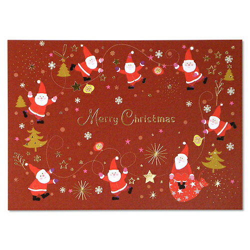 【クリスマス】　イーズプロダクツ　クリスマスサンタポストカード　PX4286のサムネイル