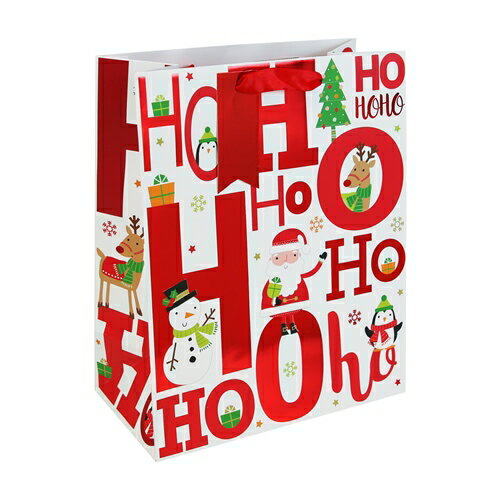 【クリスマス】 クレールフォンテーヌ(Clairefontaine) ペーパーバッグ サンタフレンズ M