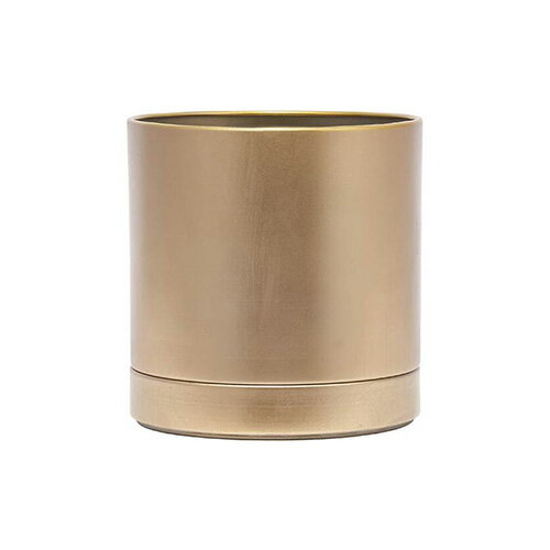 ホワイエ（FOYER）　MC円柱メタルeco　ポット皿付　「鉄はエコ」　3200029AGL　アンティークゴールド＃5