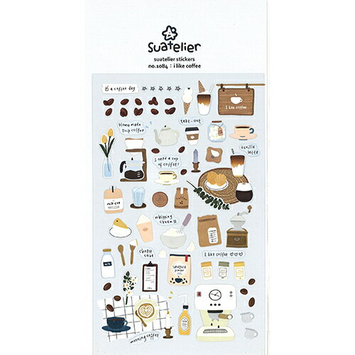 S＆Cコーポレーション　スワテリエ　ステッカー　I　like　coffee　1084│シール　シール・ステッカーのサムネイル