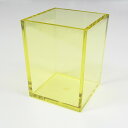 有賀 ペンスタンド 角型 クリアイエロー 70×70×90×4mm