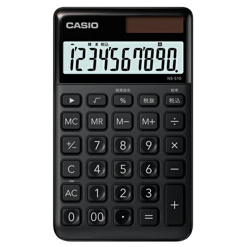 カシオ(CASIO) スタイリッシュ電卓 NS-S10-BK-N ブラック カシオ(CASIO) スタイリッシュ電卓 NS-S10-BK-N ブラック