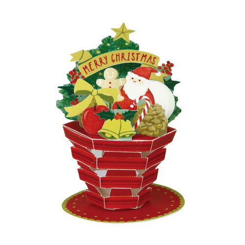 【クリスマス】　グリーティングライフ　クリスマスフラワーポットカード　TK−23