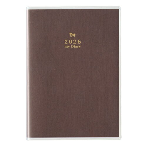 【2026年1月始まり】 ペイジェム（PAGEM by NOLTY） メモリー（日記） A6 デイリー1日1ページ 8503 チョコレート 日曜始まり