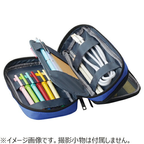 リヒトラブ（LIHIT　LAB.）　ペンケース　ブックタイプ　ダブル　A7555−124　ジェットブラック hands-net-12118967 ハンズ(HANDS)楽天市場店 サンプル画像2