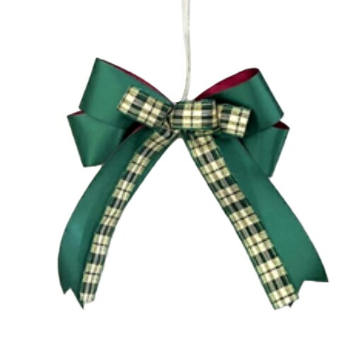 【クリスマス】　ゼットアンドケイ（Z＆K）　ラージボウリボン　グリーン／チェック