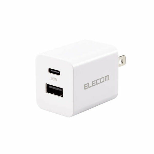 エレコム（ELECOM）　USB　PowerDelivery　20W　AC充電器（C×1＋A×1）　MPA-ACCP36WH　ホワイト│スマホアクセサリー・携帯アクセサリー　モバイルバッテリー・携帯充電器 1