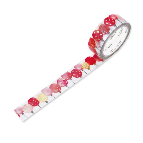 ワールドクラフト キラキラマスキングテープ ギフト KRMT15−009 Balloon