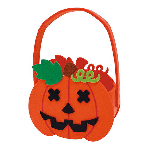 【ハロウィーン】　インディゴ　HC894　フェルトバッグ　パンプキン　オレンジ