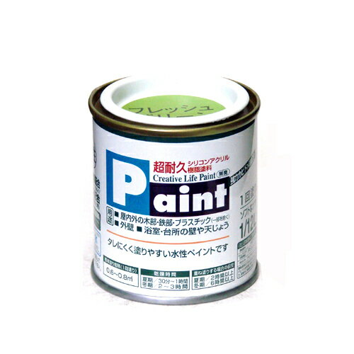 アサヒペン 水性ペイント 1/12L フレッシュグリーン