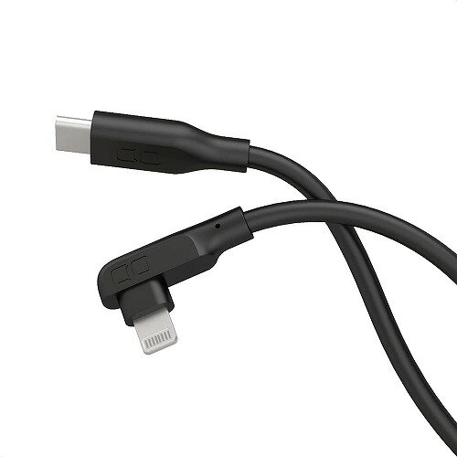 シーアイオー（CIO） シリコーンケーブル L字型 USB-C to Lightning 1m ブラック