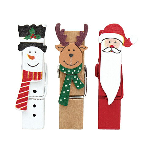 【クリスマス】　インディゴ　XR814　オーナメントクリップ　リトルフレンズ　3個セット