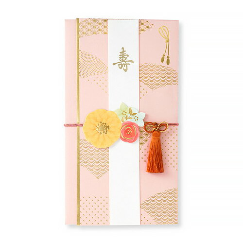 マルアイ 花飾り金封 桃