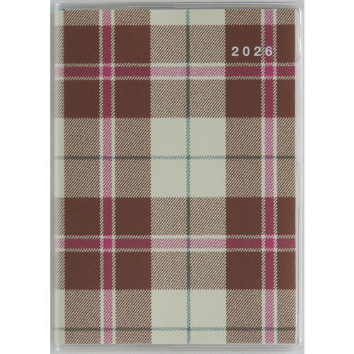 【2026年3月始まり】 高橋書店 プチクレール4 B7 マンスリーブロック 674 チェック 日曜始まり