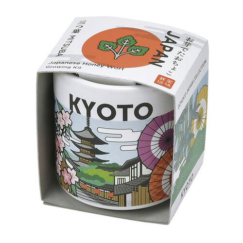 聖新陶芸　お芽でたおちょこ京都　三つ葉　GD997‐3