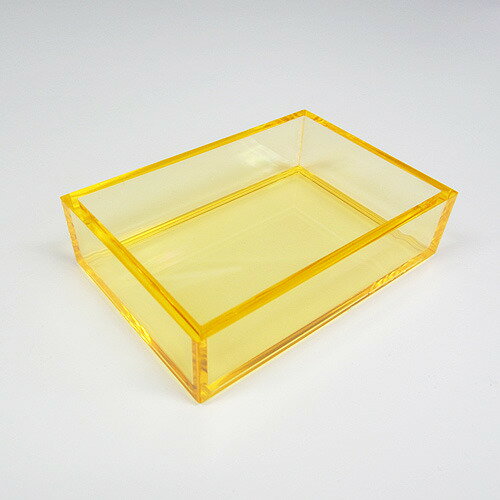 有賀　スタックケース　名刺サイズ　クリアオレンジ　102×72×27×4mm