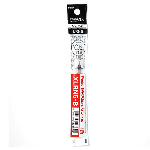 樂天商城 - ぺんてる（Pentel）　ジェルボールペン替芯　0.5mm　XLRN5-B　赤